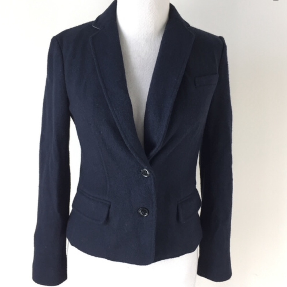 Banana Republic Warm navy woolen blazer